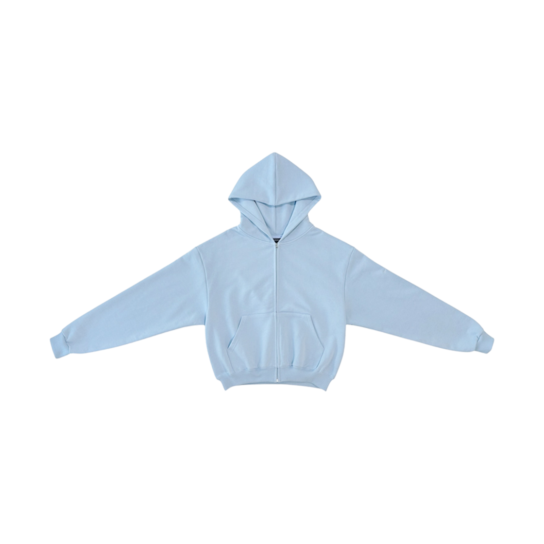 지초이 헤비 웨이트 코튼 집 후드 라이트 블루(Jichoi Heavy Weight Cotton Zip Hoodie Light Blue)