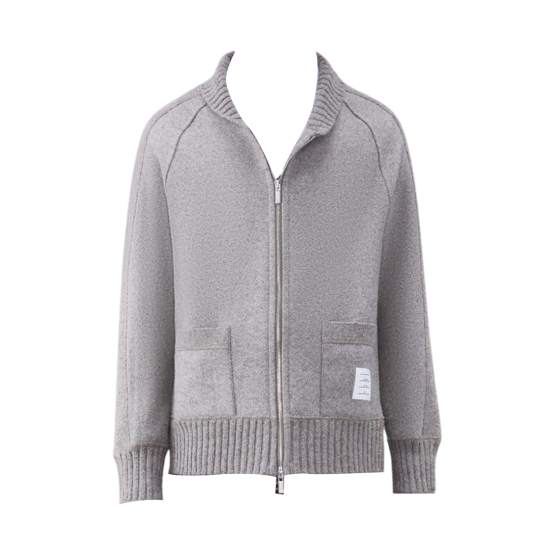 MJT391A-J0090-215 Thom Browne Alpaca Wool Zip Bomber Jacket Med Brown