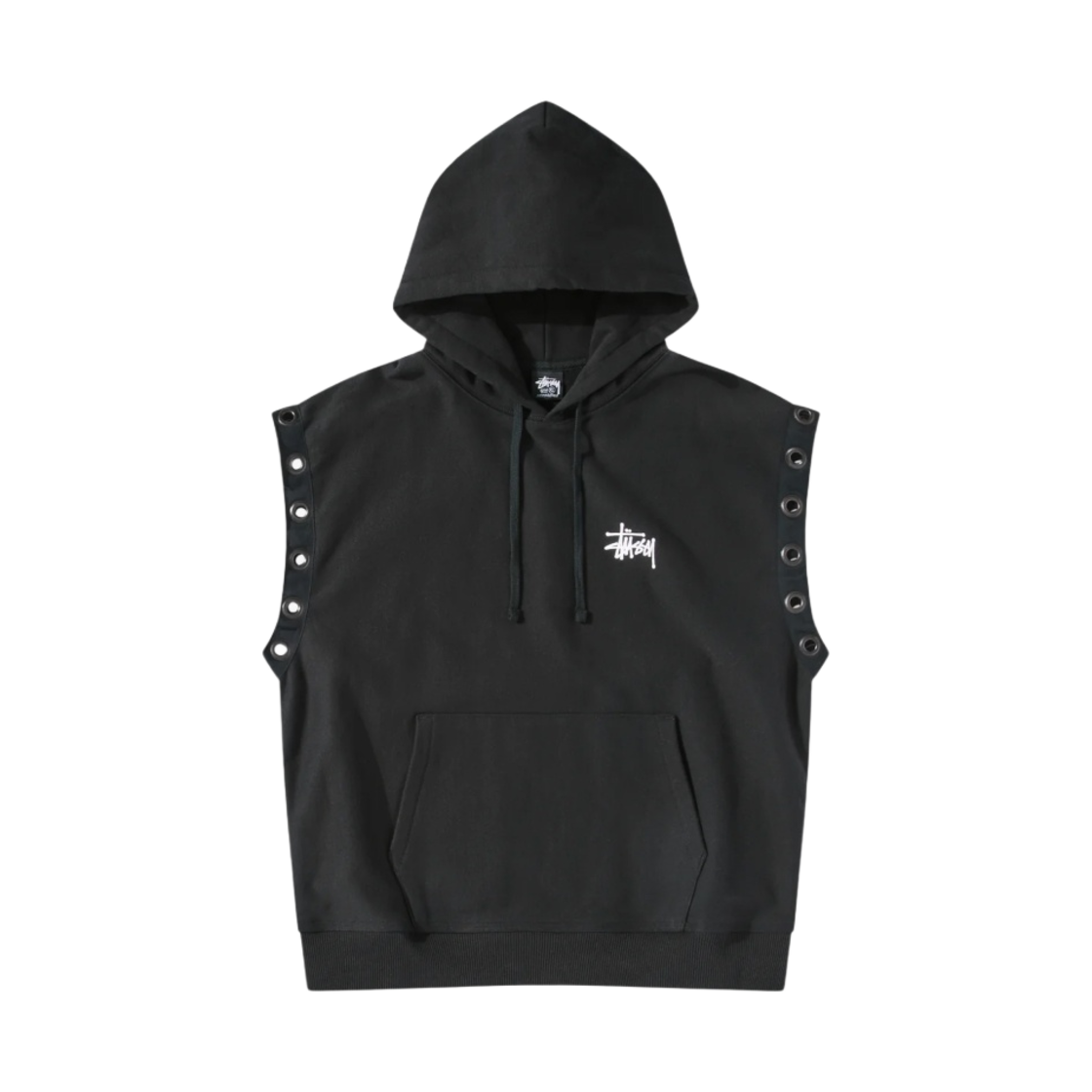 준야 와타나베 x 스투시 후드 베스트 블랙(Junya Watanabe x Stussy Hooded Vest Black)