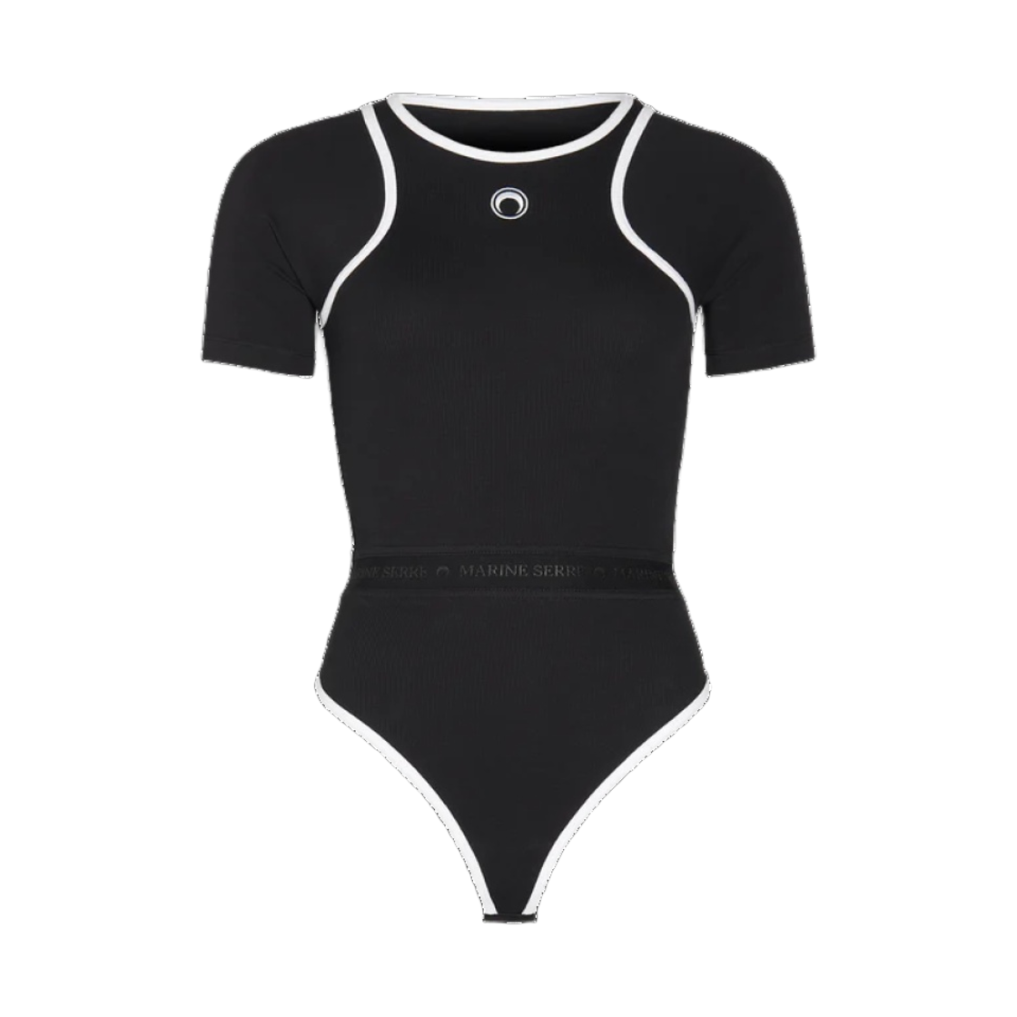 (W) 마린 세르 오가닉 코튼 바디수트 블랙