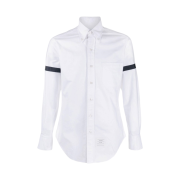 Thom Browne Cotton Oxford Black Armband Classic Shirt White