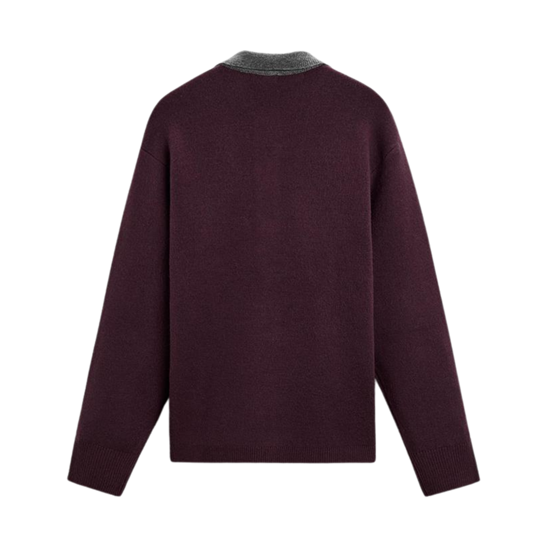 자라 비스코스 블렌드 니트 폴로 셔츠 버건디(Zara Viscose Blend Knit Polo Shirt Burgundy) - 2