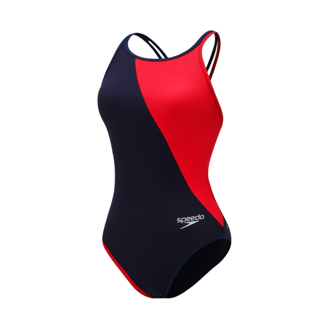 (W) 스피도 펀피스 원피스 크로스백 네이비 레드((W) Speedo Fun Piece One Piece Crossback Navy Red)