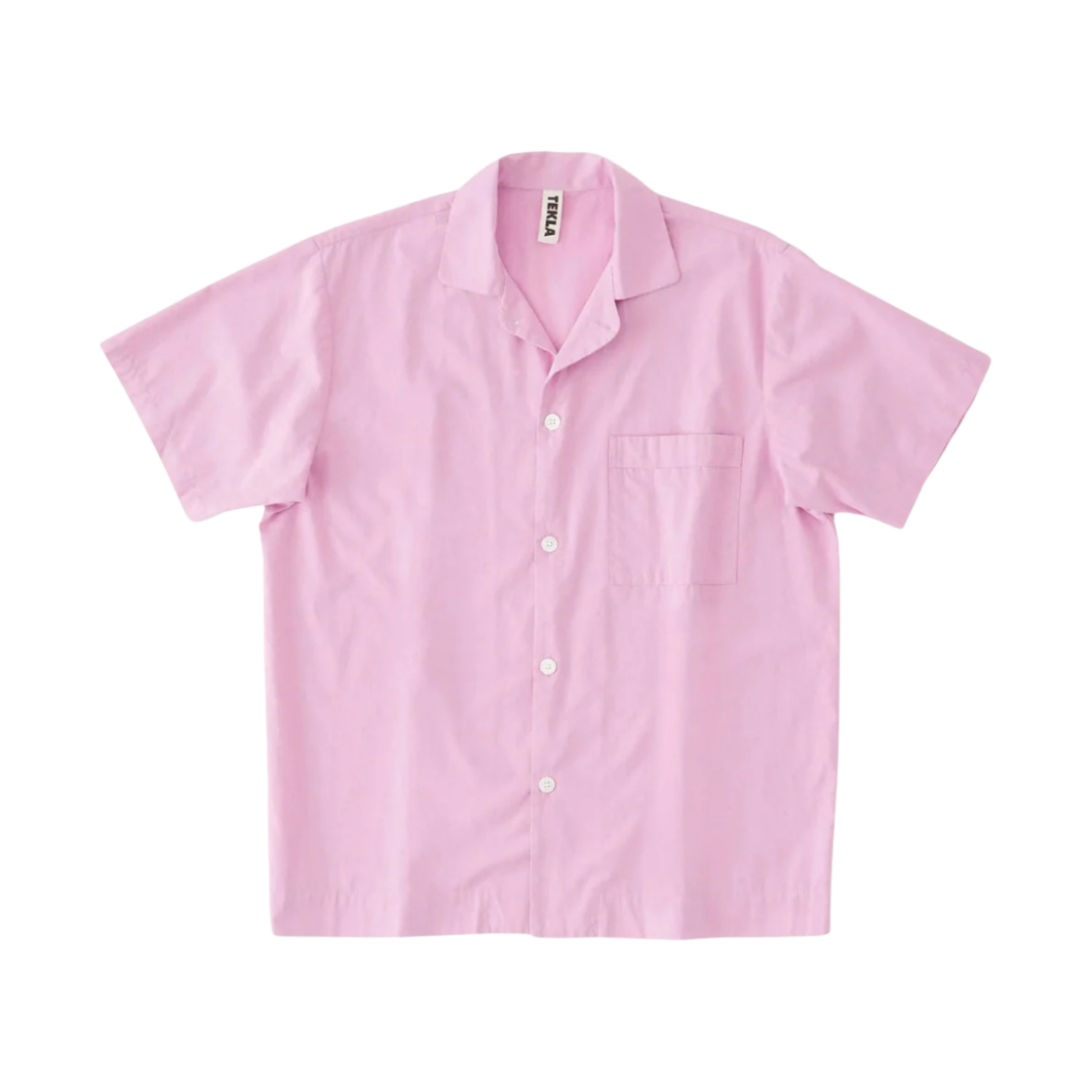테클라 포플린 슬립웨어 숏슬리브 셔츠 퍼플 핑크(Tekla Poplin Sleepwear Short Sleeved Shirt Purple Pink)