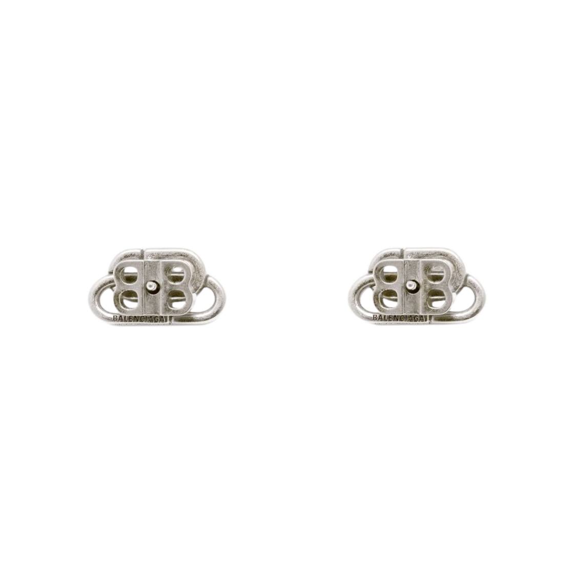 발렌시아가 BB XS 스터드 이어링 실버(Balenciaga BB XS Stud Earrings Silver) - 2