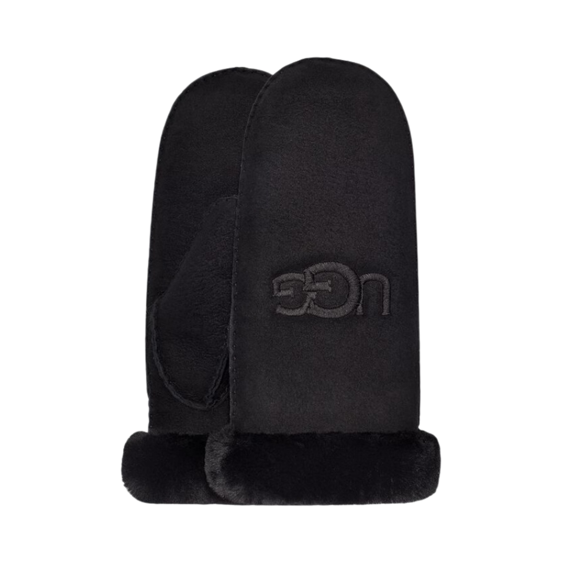 (W) 어그 셔링 자수 미튼 블랙((W) UGG Shearling Embroider Mitten Black) - 1