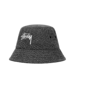 Stussy Zig Zag Stock Bucket Hat Black