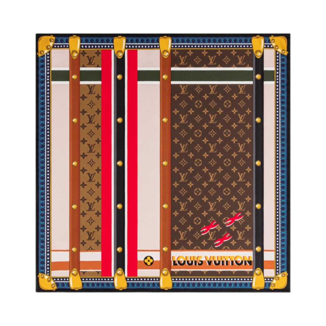 M77556 (W) Louis Vuitton Trunk in Love Square 45 Brown