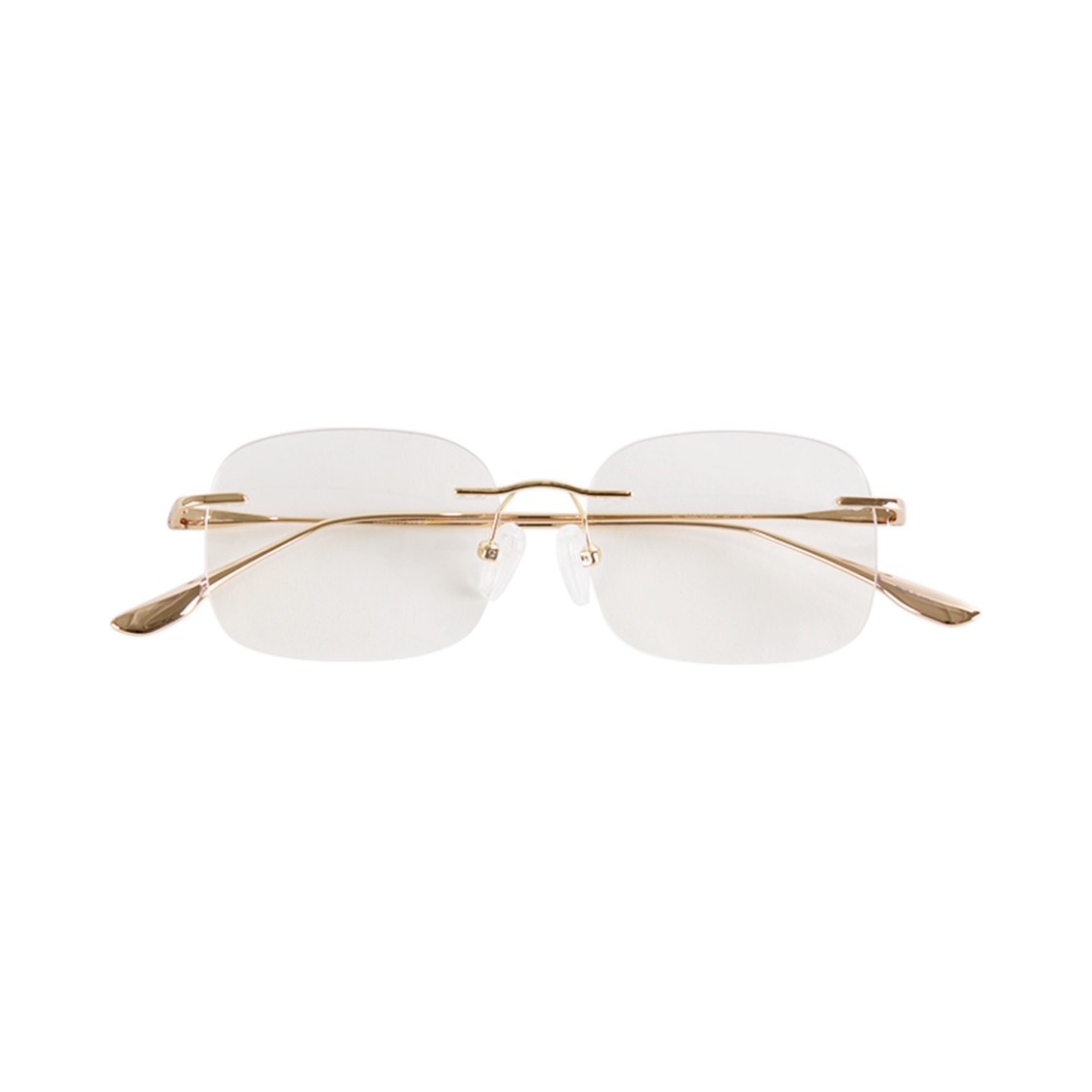 [KREAM 단독] 한글 블루라이트 오버사이즈 골드 티탄 스퀘어 무테