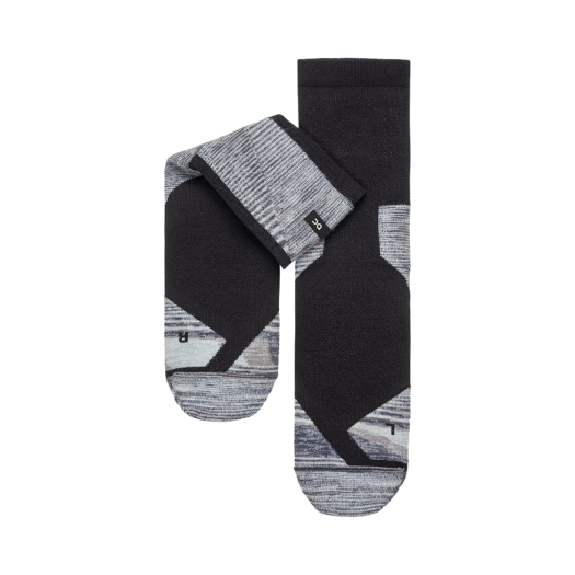 387-01196 (W) On Running Explorer Merino Sock Black Glacier