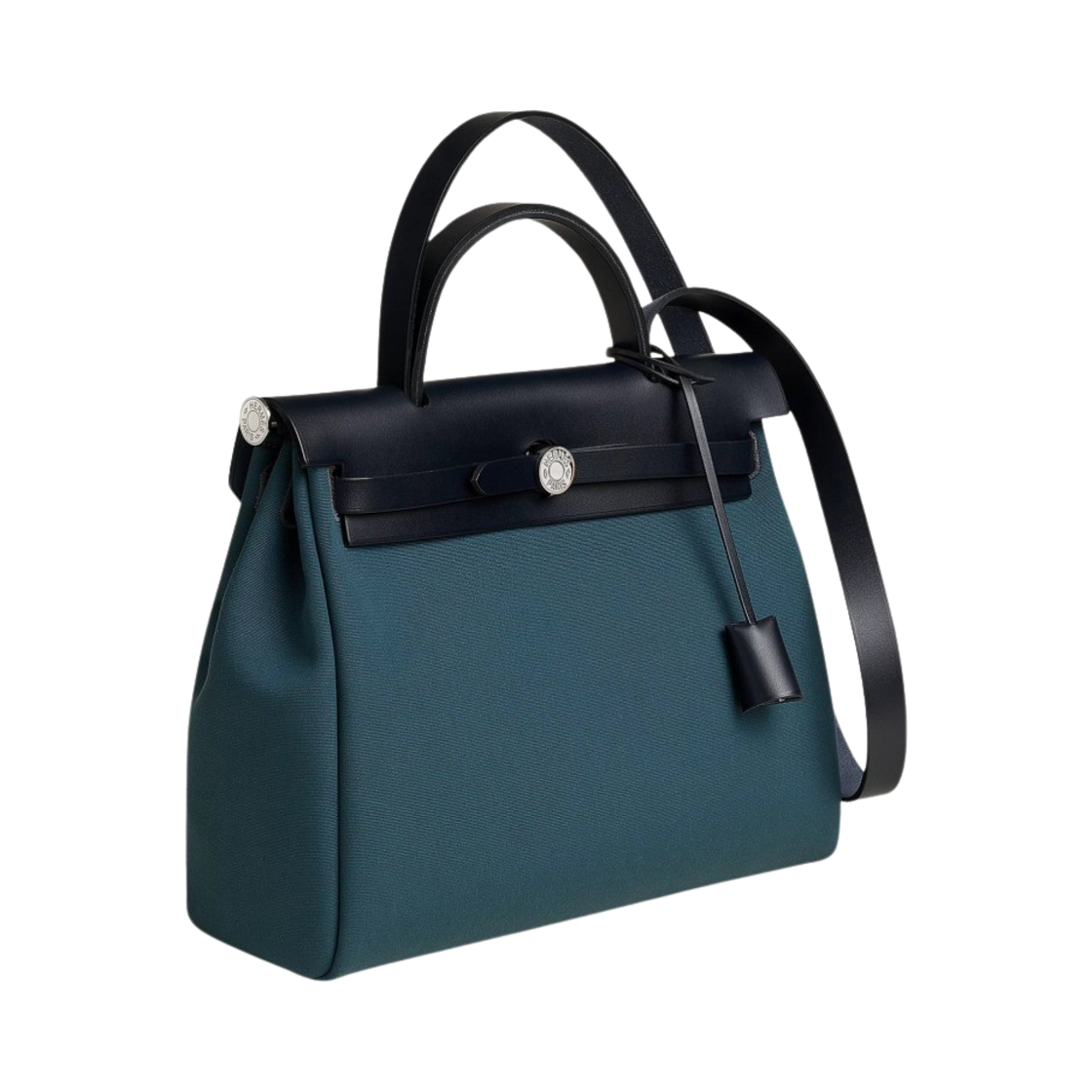 에르메스 에르백 집 31 베르소 백 르투르네 캔버스 & 팔라듐 하드웨어 블루 템페트 세잠 블루 인디고(Hermes Herbag Zip 31 Verso Bag Retourne Canvas & Palladium Bleu Tempete Sesame Bleu Indigo) - 2