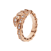 Bulgari Serpenti Viper Ring Rose Gold Diamond