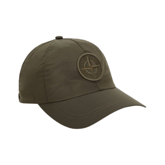 791599576-V0058 Stone Island 99576 Nylon Metal 6-Panel Cap Olive Green - 23FW