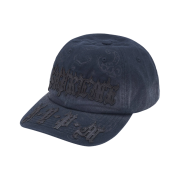 Supreme Leather Applique 6-Panel Navy - 25SS