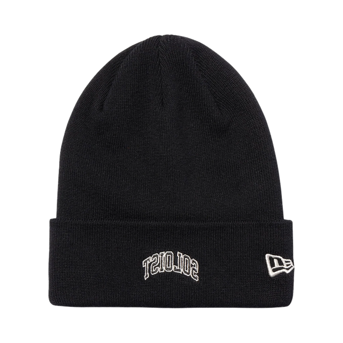 뉴에라 x 타카히로미야시타 더 솔로이스트 베이직 커프 니트 비니 블랙 - 25SS(New Era x Takahiromiyashita The Soloist Basic Cuff Knit Beanie Black - 25SS)