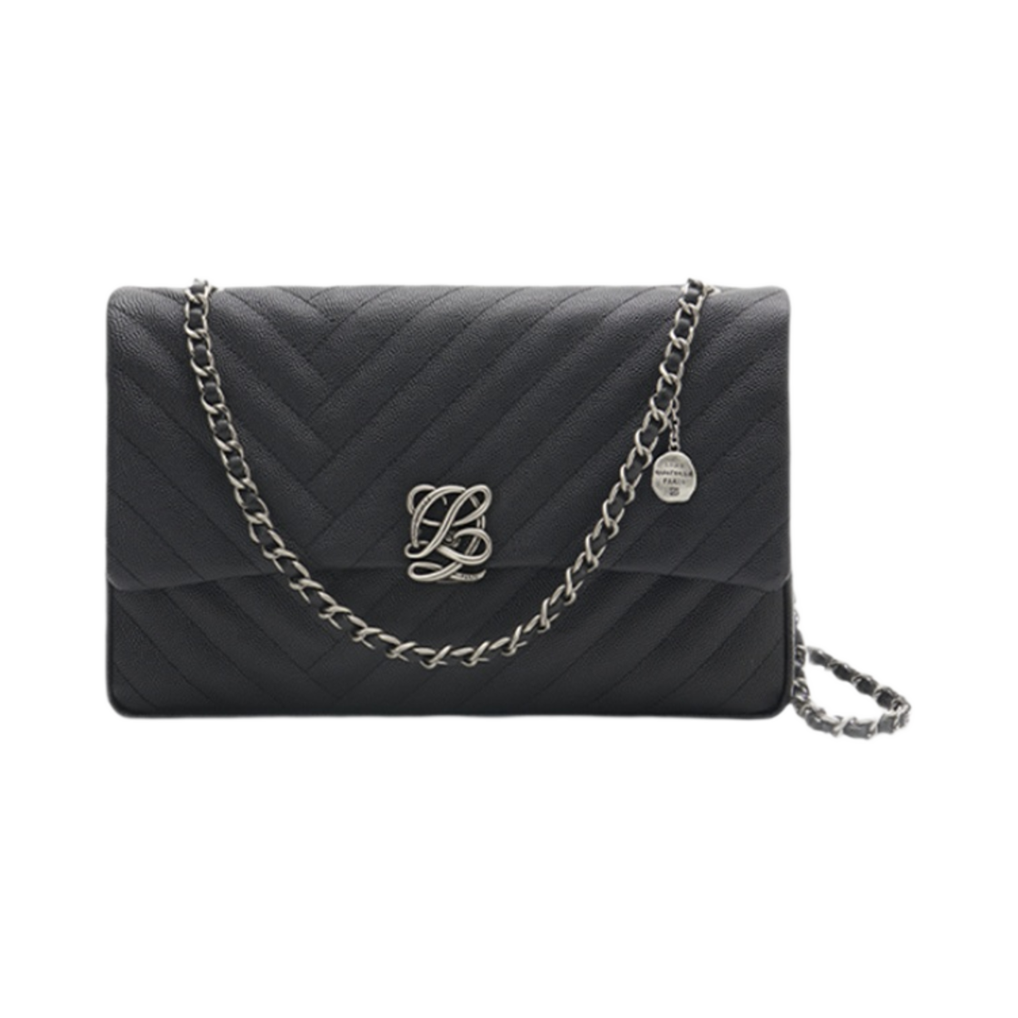 LLHS1QT07FA1BL0171 Louis Quatorze 07BL L-Quilting Shoulder Bag Black