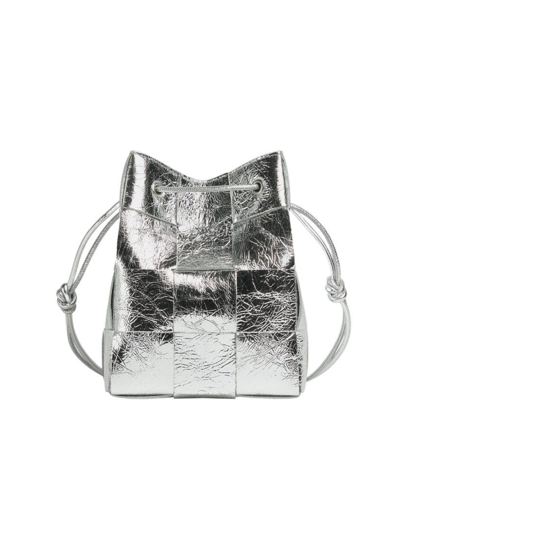 보테가 베네타 스몰 카세트백 크로스바디 버킷 실버(Bottega Veneta Small Cassette Crossbody Bucket Silver) - 1