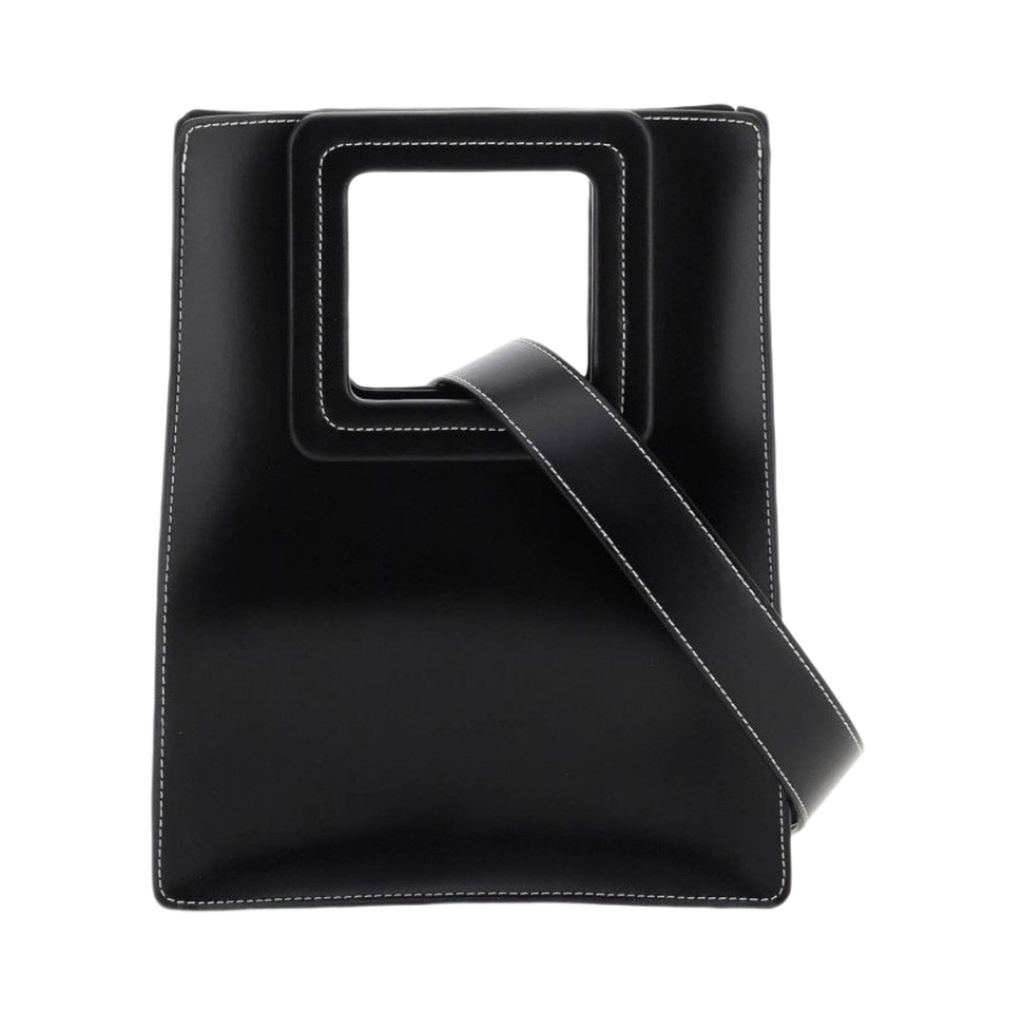 스타우드 톨 셜리 레더 토트백 블랙(Staud Tall Shirley Leather Tote Bag Black)