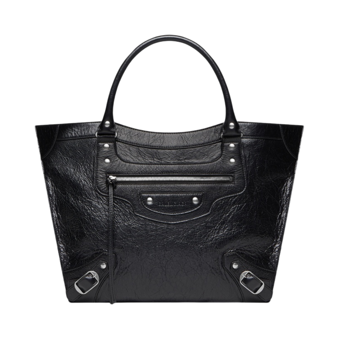 발렌시아가 네오 클래식 업사이드 다운 라지 이스트 웨스트 토트백 블랙(Balenciaga Neo Classic Upside Down Large East-West Tote Bag Black) - 1