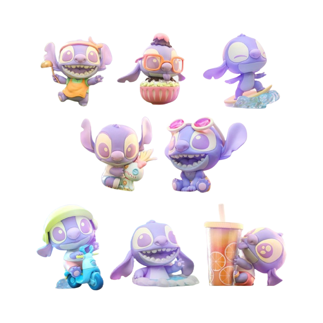 HOT-CBX297 Hot Toy Stitch Pastel Purple Version Cosbi Collection 8PCS Set