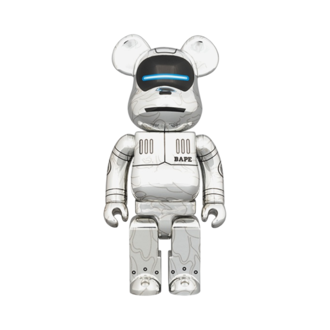 베어브릭 x 베이프 x 하지메 소라야마 베이비 마일로 100% & 400% 세트 실버(Bearbrick x BAPE x Hajime Sorayama Baby Milo 100% & 400% Set Silver) - 3