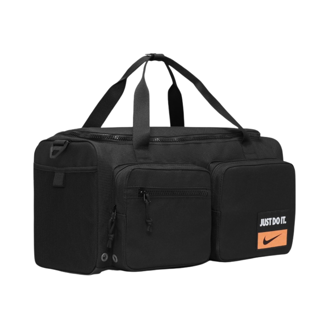 DQ5199-010 Nike Utility Power Training Duffle Bag Small 31L Black Total Orange