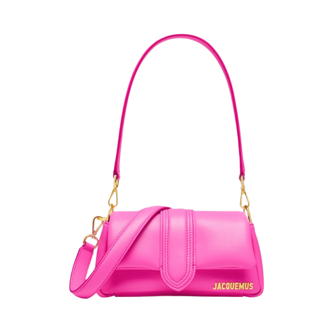 자크뮈스 르 쁘띠 밤비무 미니 퍼프 플랩 백 네온 핑크(Jacquemus Le Petit Bambimou Mini Puffed Flap Bag Neon Pink) - 1