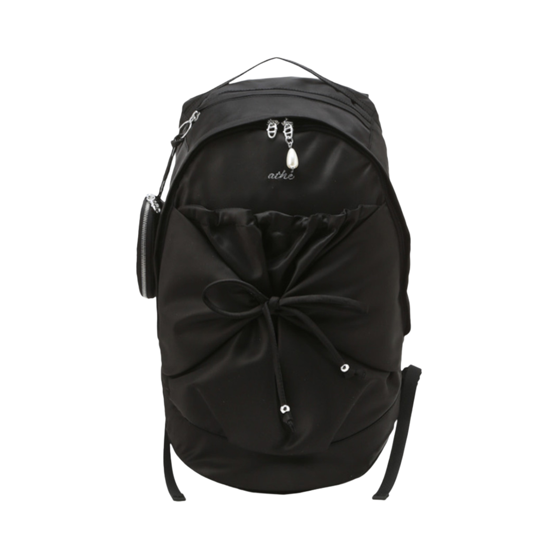 AABA5E930BK Athe Vanessabruno Ribbon Backpack M Black - 대표 이미지 #1