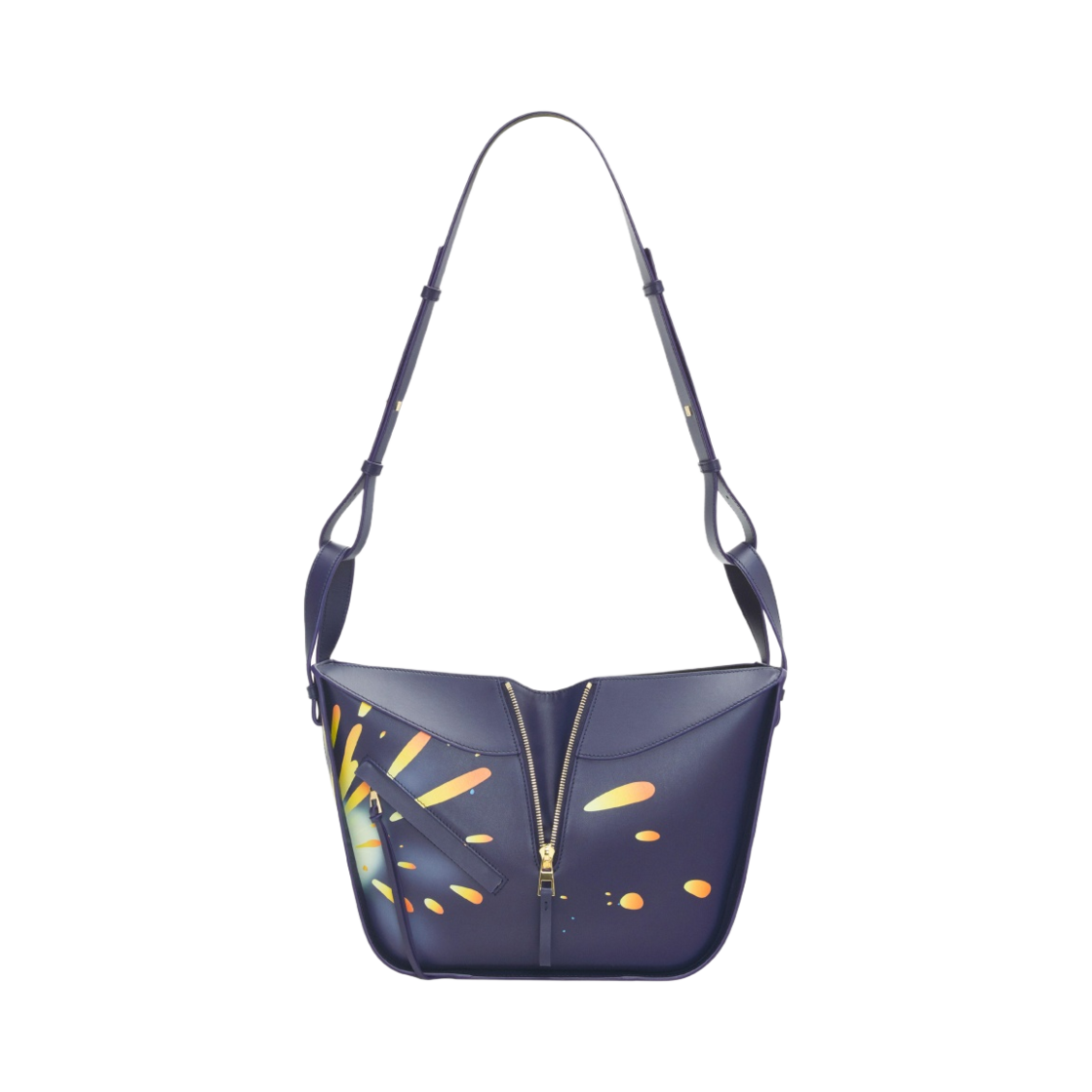 로에베 x 하울의 움직이는 성 매지컬 스카이 스몰 해먹백 사틴 카프스킨 마린(Loewe x Howl's Moving Castle Magical Sky Small Hammock Bag in Satin Calfskin Marine) - 5
