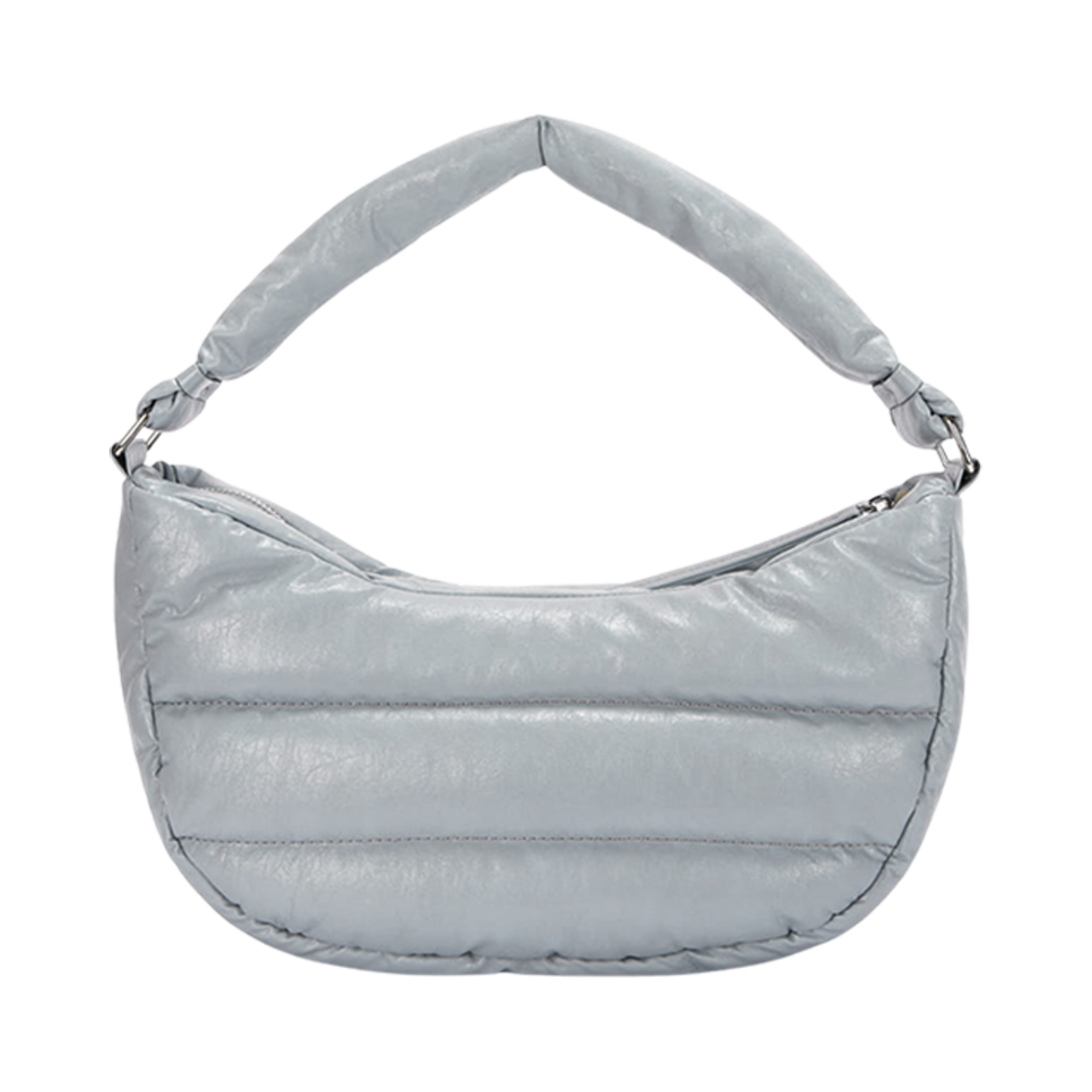 마뗑킴 포우 레더 하프 문 미들 패딩 백 스카이(Matin Kim Faux Leather Half Moon Middle Padding Bag Sky) - 2