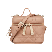 Dior Micro Lady Vanity Case Cannage Lambskin Rose Des Vents