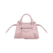 Balenciaga Grained Calfskin Neo Classic Mini Handbag Light Pink