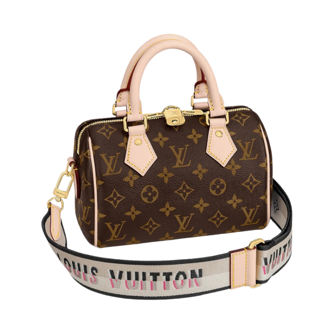 M46234 Louis Vuitton Speedy Bandouliere 20 Monogram Black
