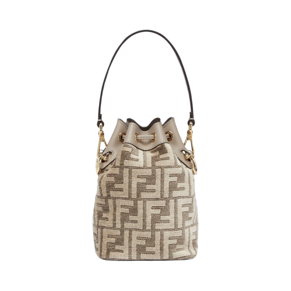 펜디 몬트레조 도브 그레이 테피스트리 패브릭 미니백 베이지(Fendi Mon Tresor Dove Grey Tapestry Fabric Mini Bag Beige) - 3