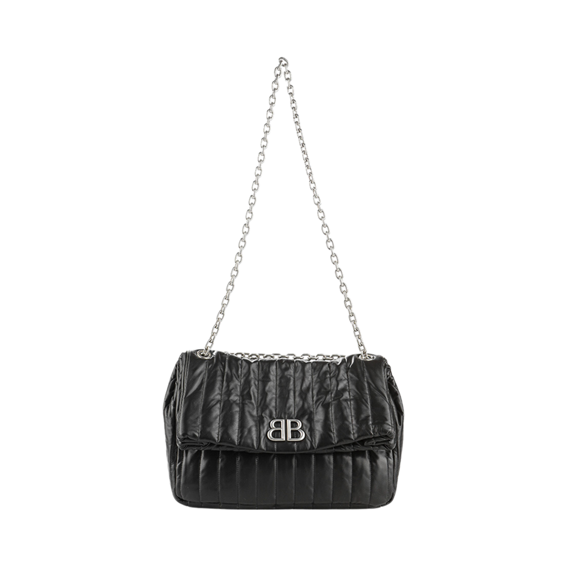 7659452AASE1000 Balenciaga Monaco Medium Chain Bag Black