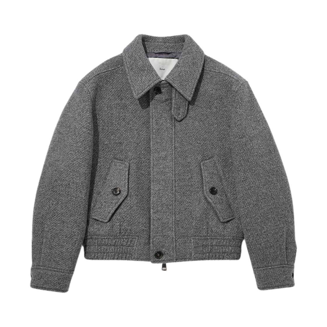 던스트 텍스쳐드 칼라 울 블루종 다이애그널 그레이(Dunst Textured Collar Wool Blouson Diagonal Grey)
