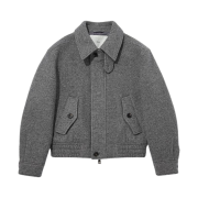 Dunst Textured Collar Wool Blouson Diagonal Grey