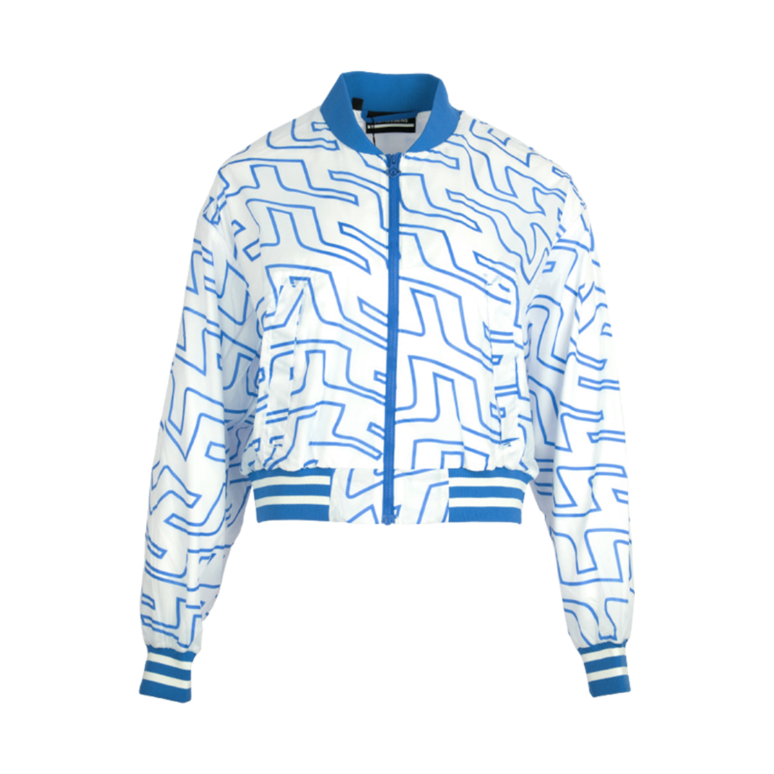 (W) 제이린드버그 오드리 자켓 브릿지 스윌 노티컬 블루((W) J.Lindeberg Audrey Jacket Bridge Swirl Nautical Blue)