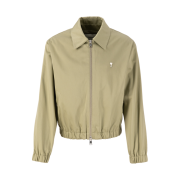 AMI de Coeur Stud Heart Bomber Jacket Sage