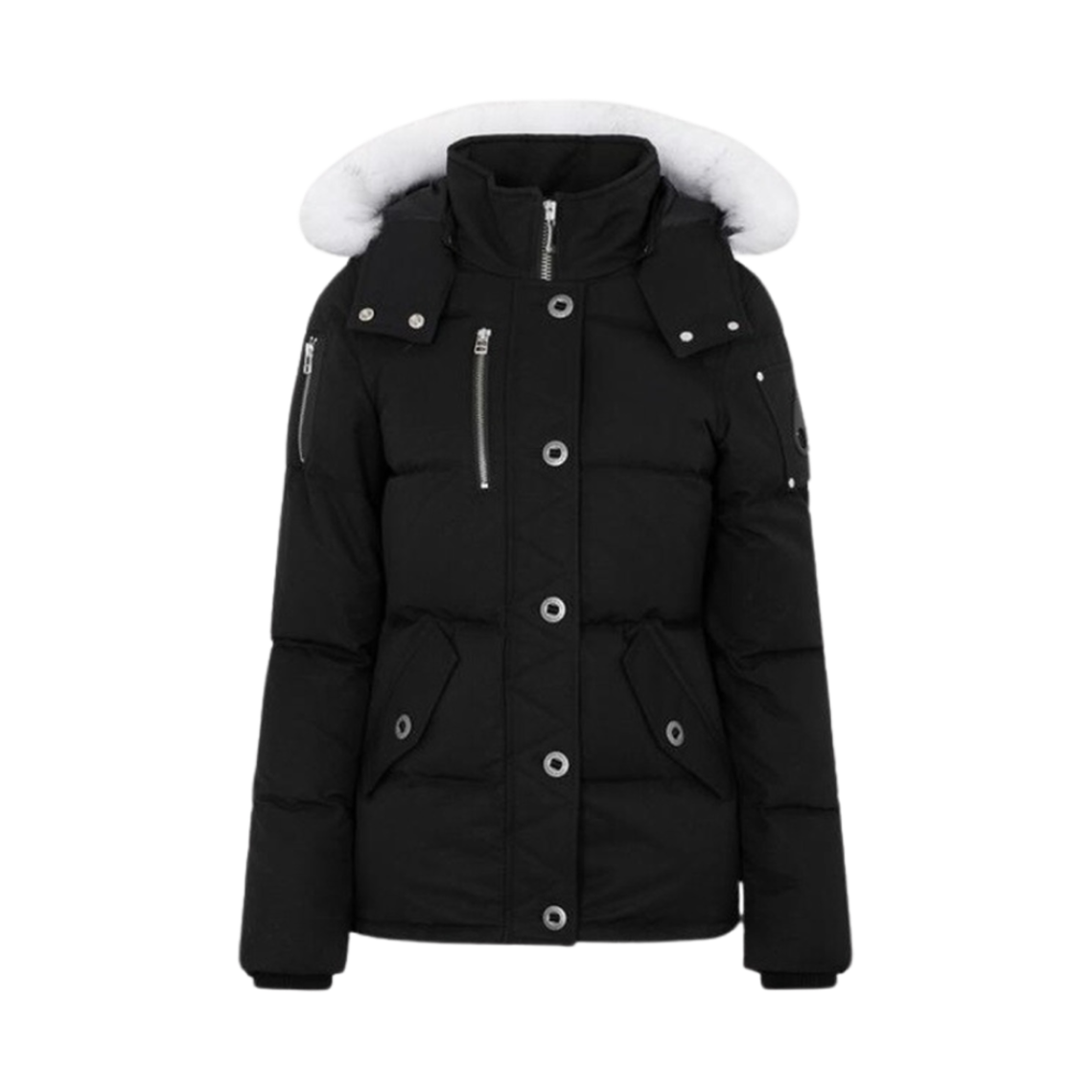 M32LJ129S1001 (W) Moose Knuckles Original 3Q Jacket White Shearling Black