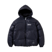 Neighborhood x Schott Leather Hooded Down Jacket Navy
