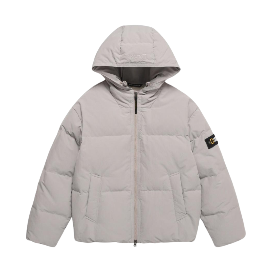N244UDW922 National Geographic Hooded Heron Goose Down Jumper Beige