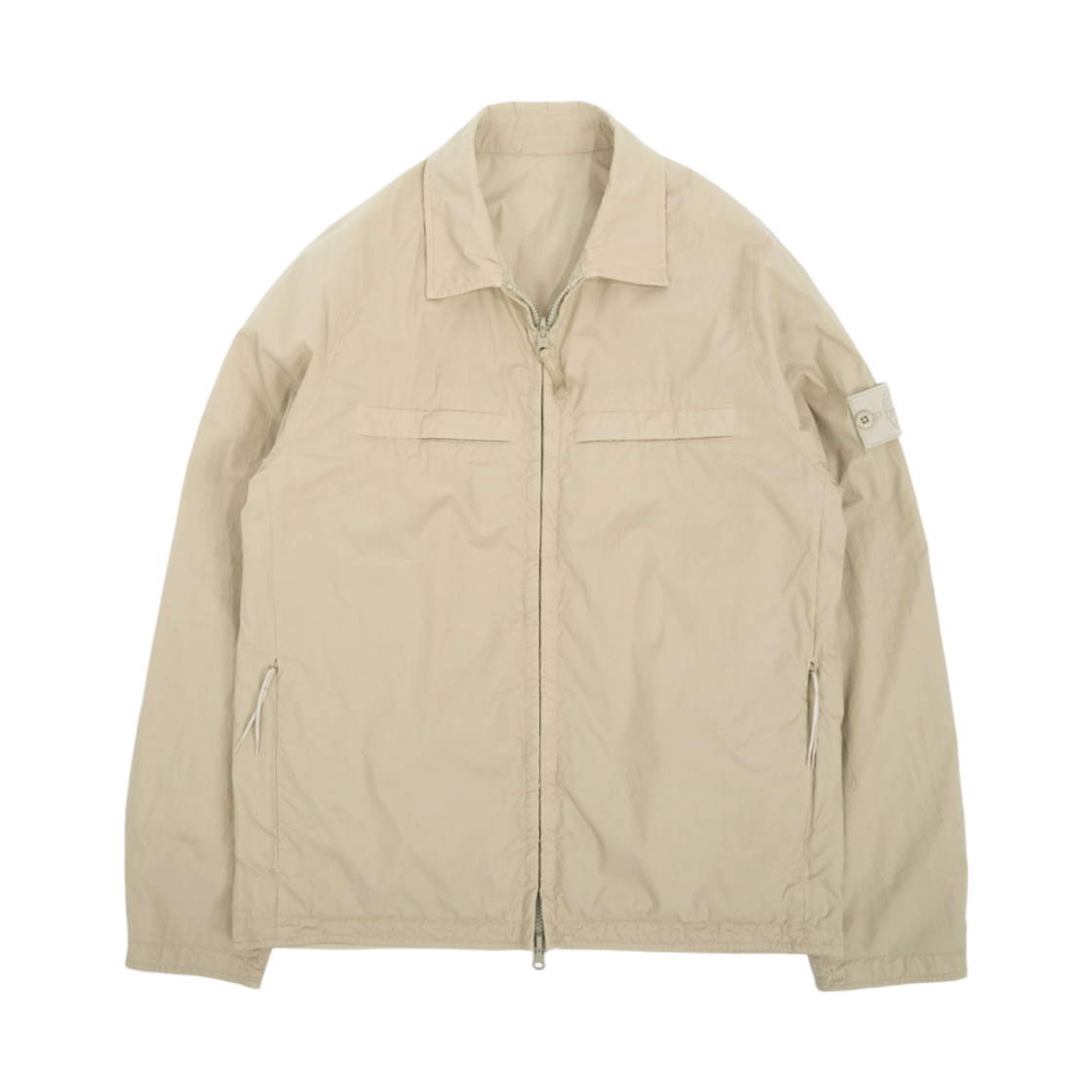 스톤 아일랜드 119F4 고스트 피스 스트레치 코튼 리버시블 오버셔츠 베이지 - 21SS