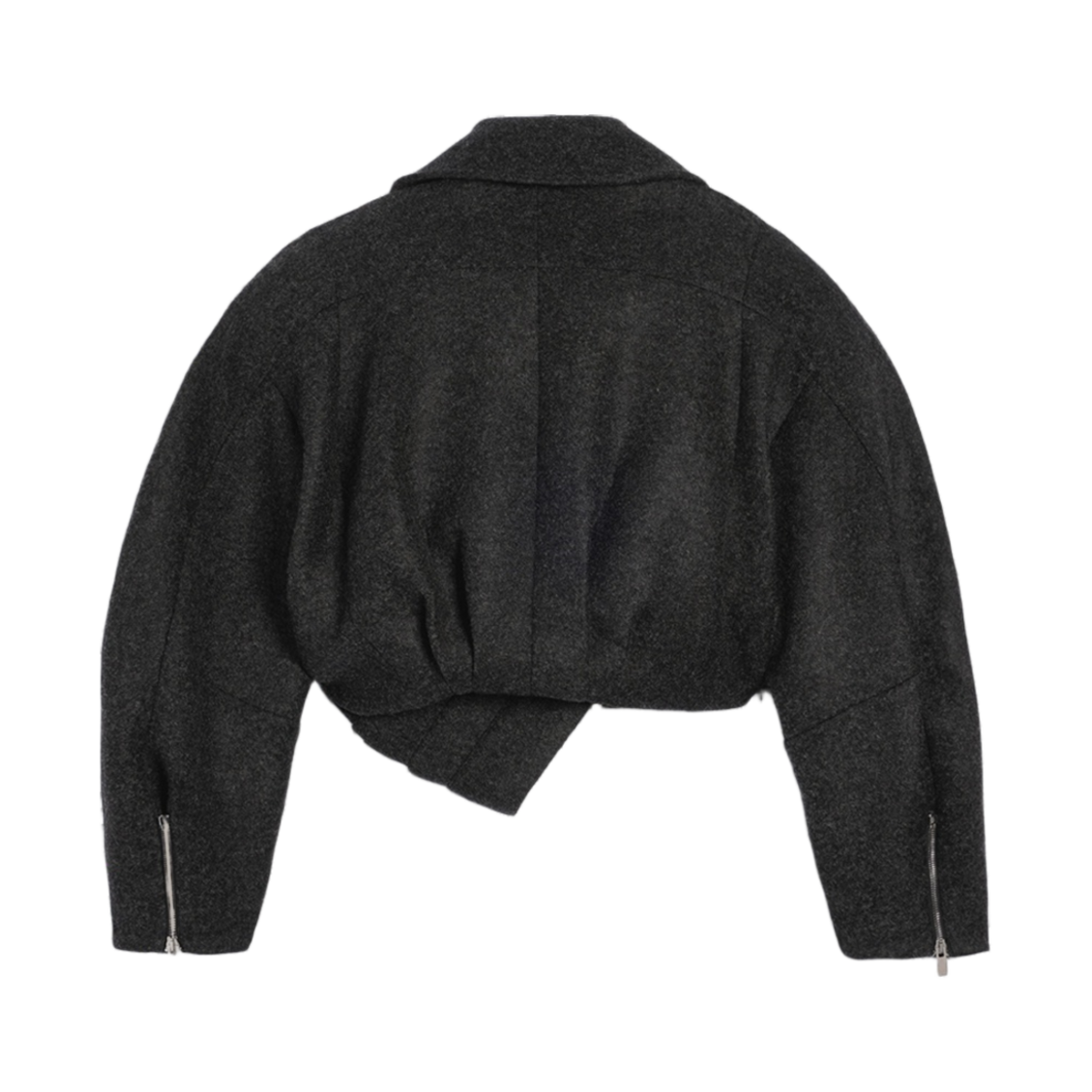 (W) 자크뮈스 르 망토 펠트로 레이어드 버블 자켓 다크 그레이((W) Jacquemus Le Manteau Feltro Layered Bubble Jacket Dark Grey) - 2