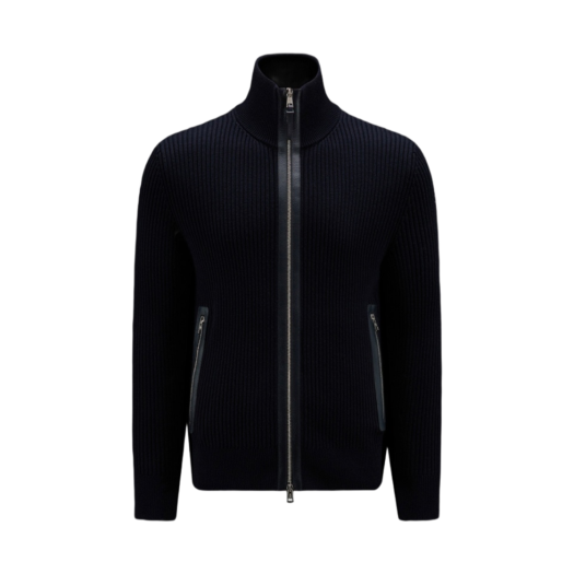 Moncler Wool Cardigan Navy Blue - 22FW