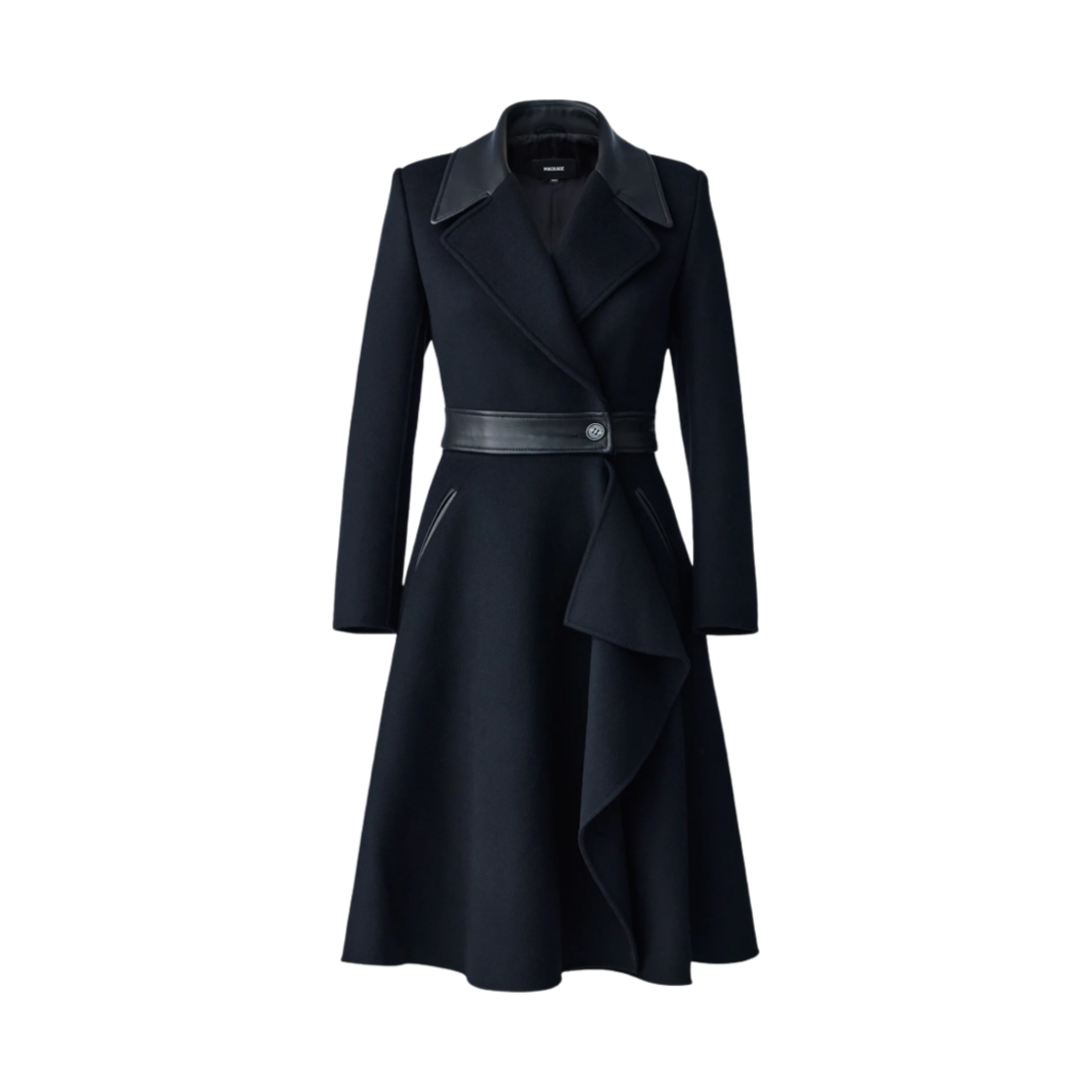 (W) 맥카지 로즈 투인원 더블페이스 울 코트 블랙((W) Mackage Rose 2-In-1 Double-Face Wool Coat Black) - 1