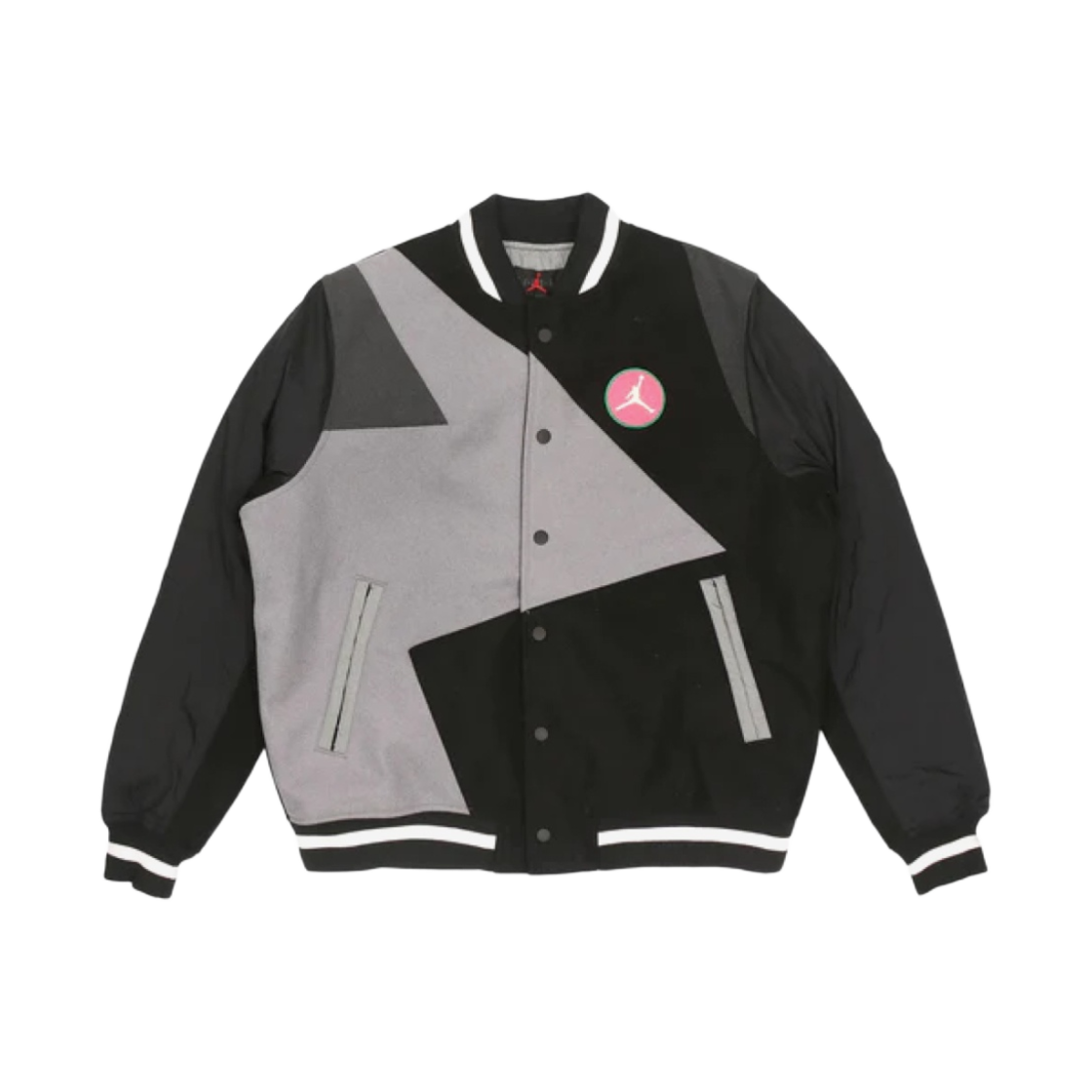 조던 MJ 스포츠 DNA 울 바시티 자켓 블랙 - 아시아(Jordan MJ Sport DNA Wool Varsity Jacket Black - Asia) - 1