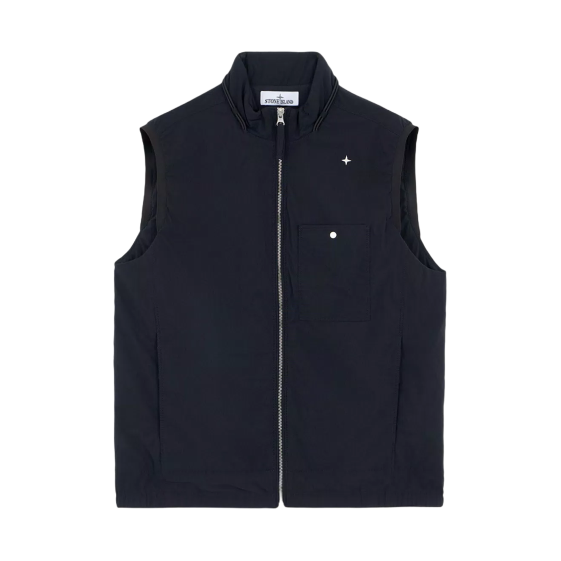 8115G05G2-V0028 Stone Island G05G2 Comfort Wool Stone Island Stellina Layering Vest with Lining and Anti-Drop Marine Blue - 24FW