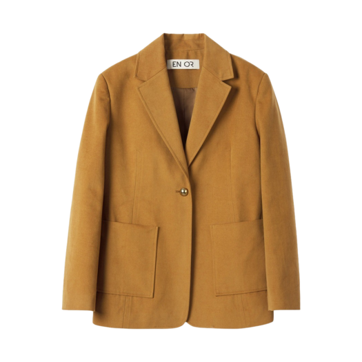 BCFWJK003CM En Or Women Cotton Stitched Jacket Camel