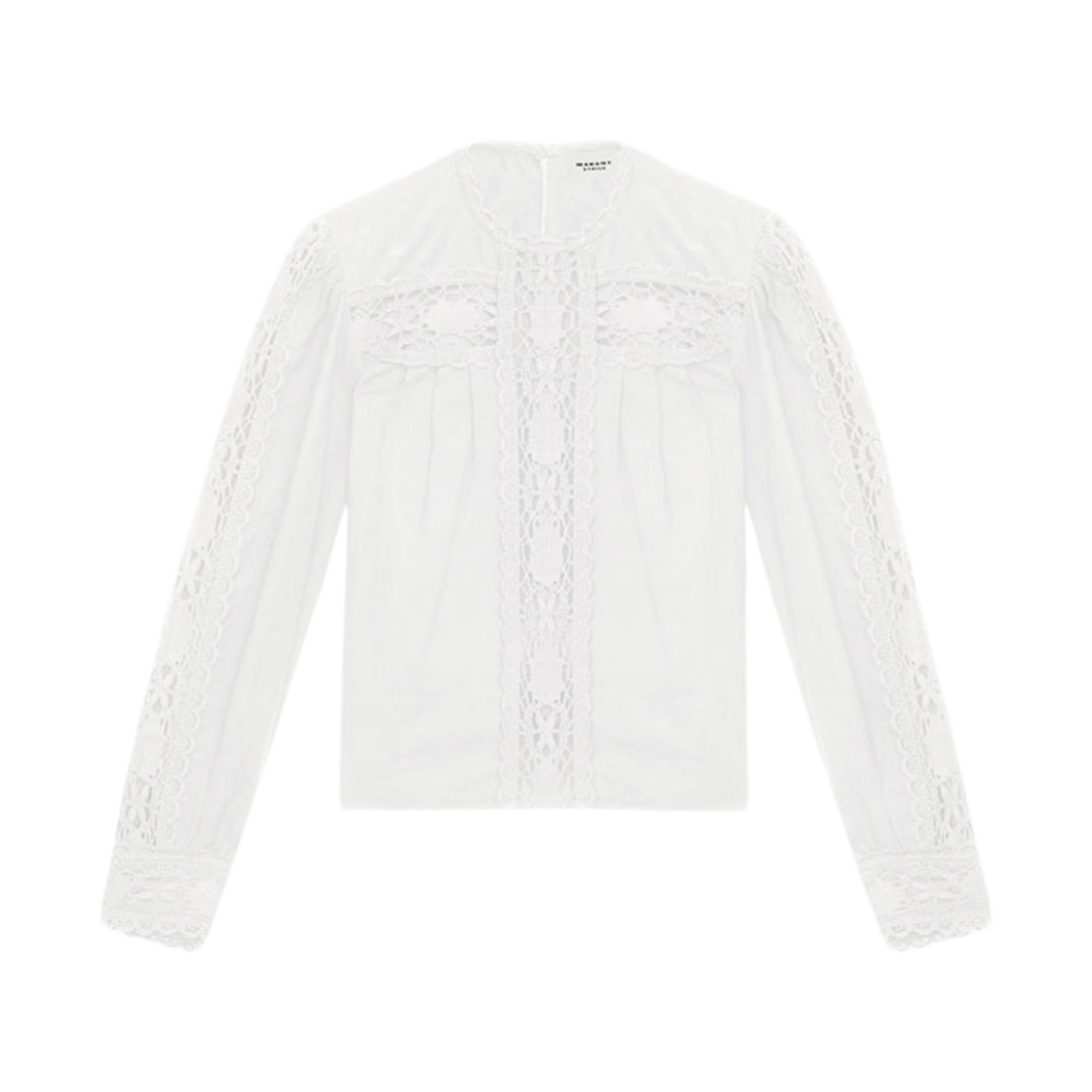 HT0581FA-C1J14E-20WH (W) Isabel Marant Valmira Cotton and Linen Blend Blouse White - 25SS